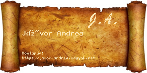 Jávor Andrea névjegykártya